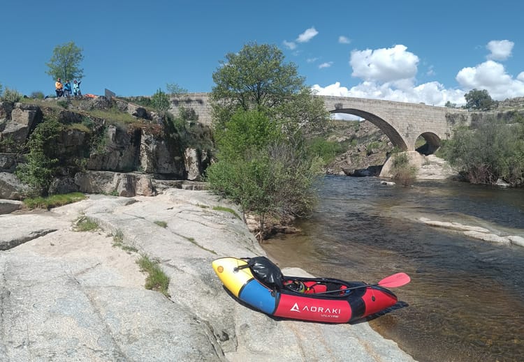 Packrafting río Alberche tramo T3 Puentearco a PuenteNueva (Burgohondo) III (3+)